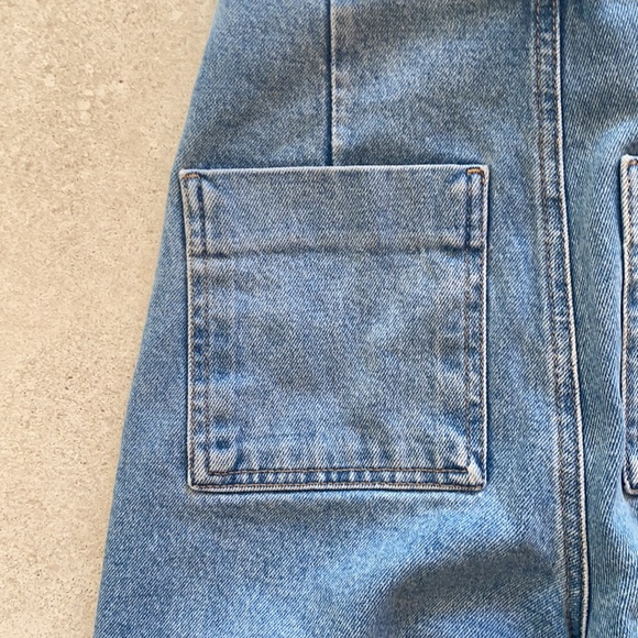 Zara wide leg jeans with gold buttons - Picture 5 of 7